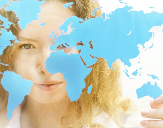 Businesswoman Global Commercial Enterprise Concept