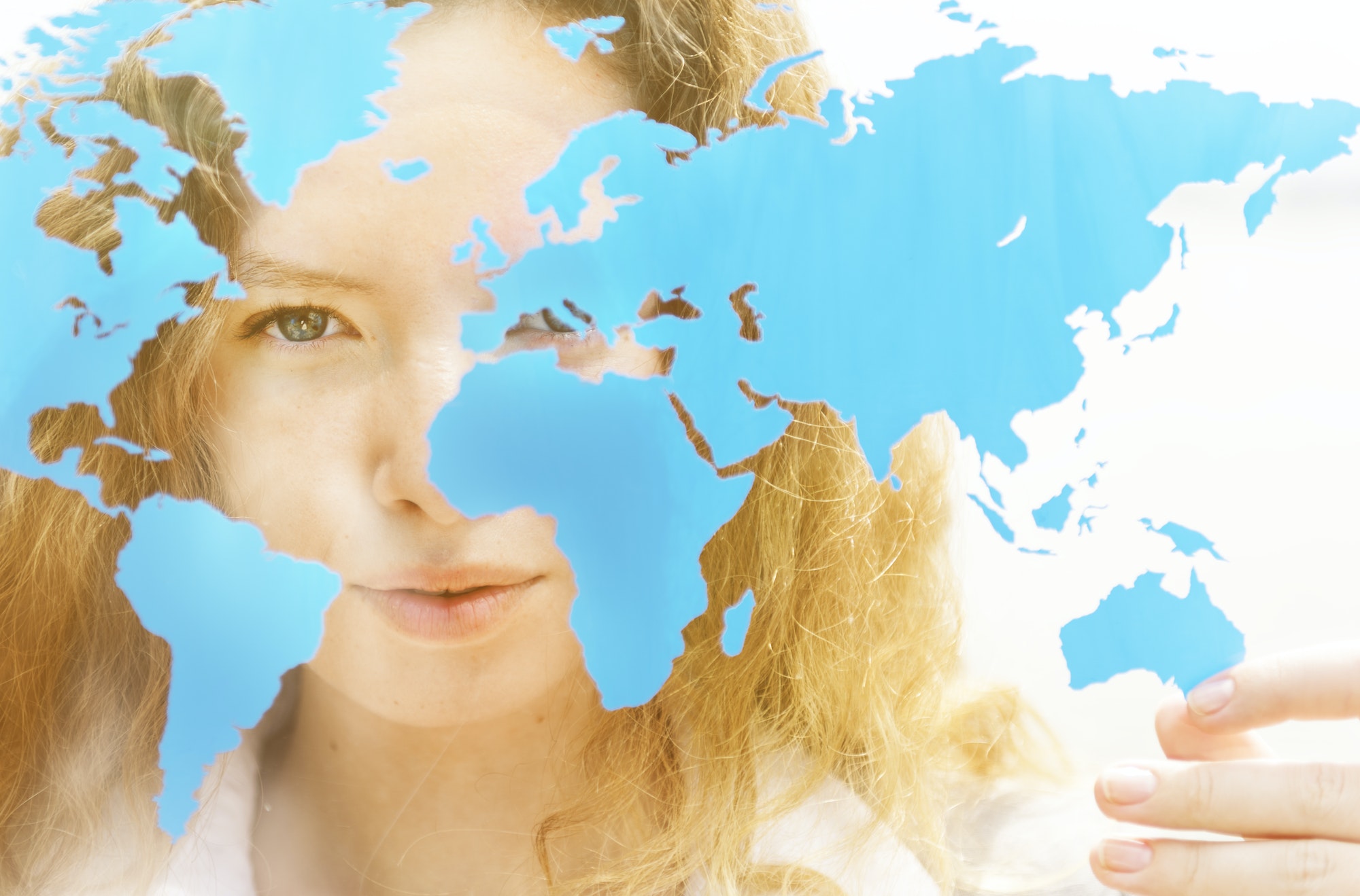 Businesswoman Global Commercial Enterprise Concept